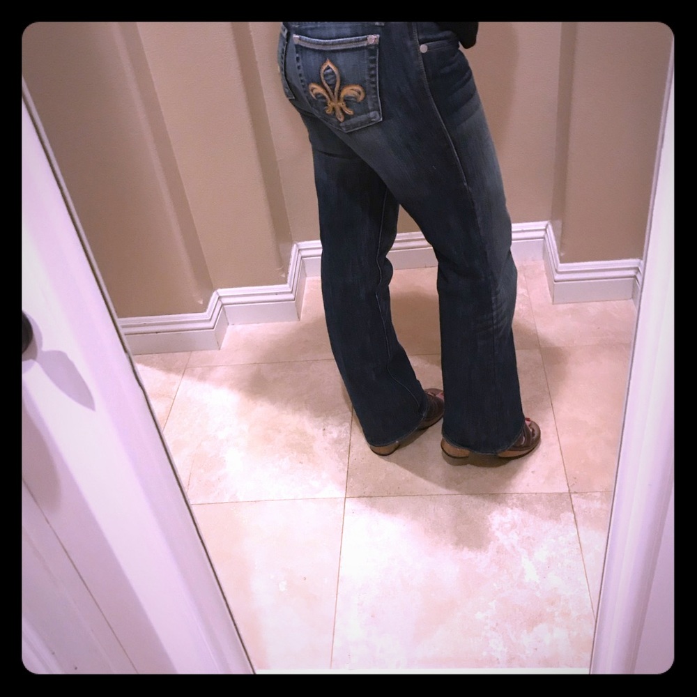 EUC Rock & Republic Jagger Fleur de Lis Jeans 29
